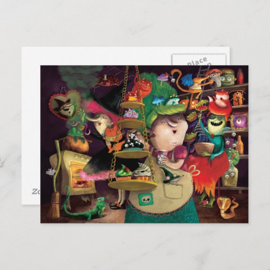 Halloween Witches Kitchen Briefkaart (Voorkant / Achterkant)