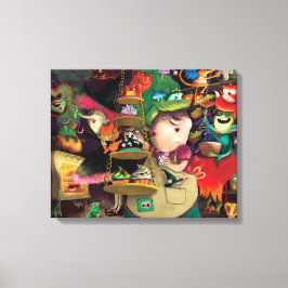 Halloween Witches Kitchen Canvas Afdruk