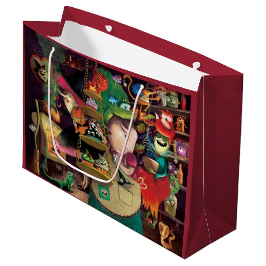 Halloween Witches Kitchen Groot Cadeauzakje (Voorkant Gekanteld)