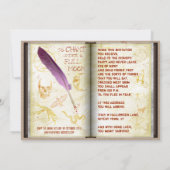 Halloween Witches Magic Spell Book Eyeball Spider Kaart (Achterkant)