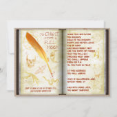 Halloween Witches Magic Spell Book Spooky Party Kaart (Achterkant)