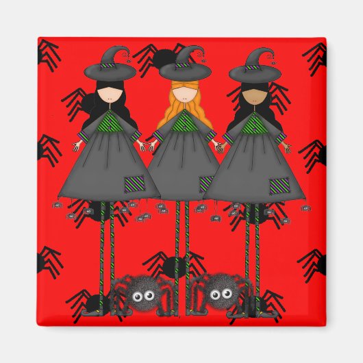 Halloween Witches Magneet (Voorkant)