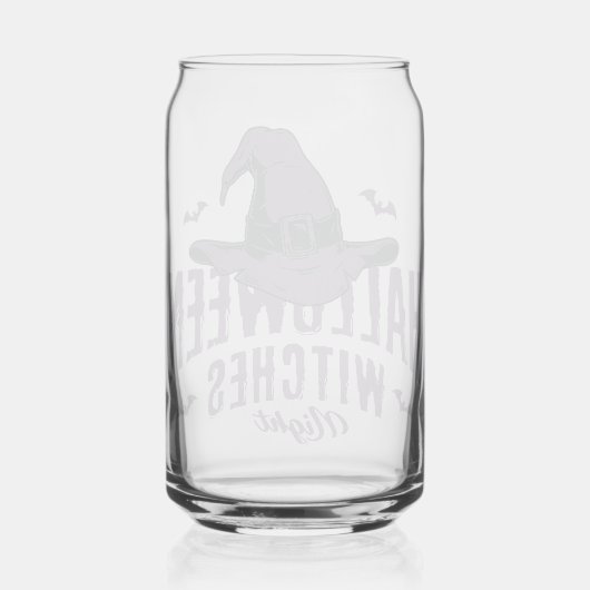 Halloween Witches Night Glass - Spooky Paarse Blikvorm Glas (Achterkant)