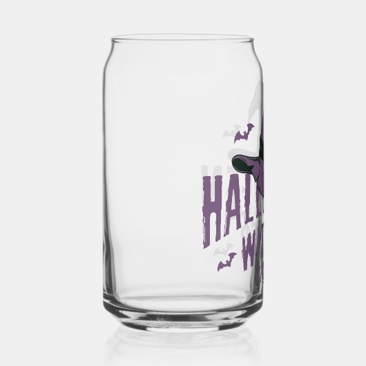 Halloween Witches Night Glass - Spooky Paarse Blikvorm Glas (Rechts)