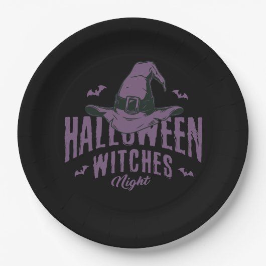 Halloween "Witches Night" Papieren Bord (Voorkant)
