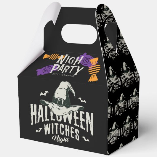 Halloween Witches Night Party Snoep Box Bedankdoosjes (Achterkant)