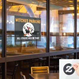 Halloween Witches Parking Humor Raamsticker