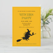 Halloween Witches party Kaart (Staand voorkant)