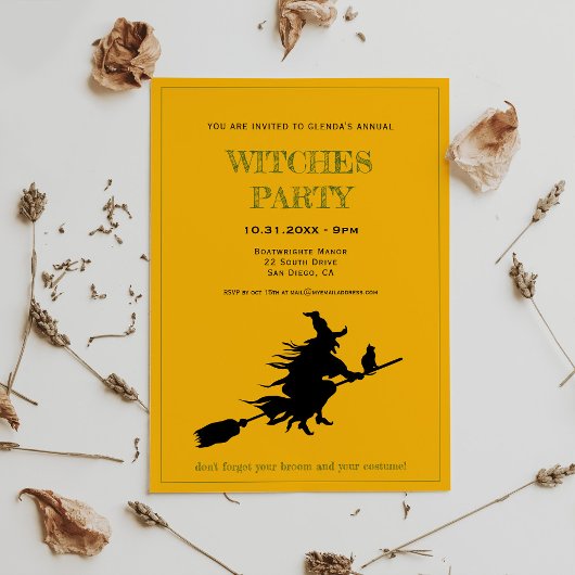 Halloween Witches party Kaart