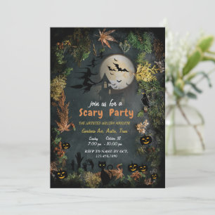 Halloween Witches Party Night Planner Uitnodiging