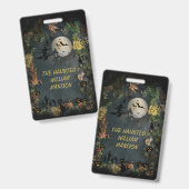 Halloween Witches Party Night Planner Uitnodiging Badge (Voor- en achterkant)