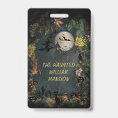 Halloween Witches Party Night Planner Uitnodiging Badge (Achterkant)