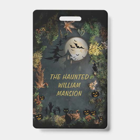 Halloween Witches Party Night Planner Uitnodiging Badge (Voorzijde)