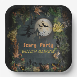 Halloween Witches Party Night Planner Uitnodiging Papieren Bordje