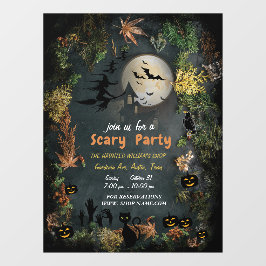Halloween Witches Party Night Planner Uitnodiging Raamsticker