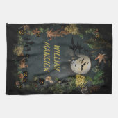 Halloween Witches Party Night Planner Uitnodiging Theedoek (Horizontaal)