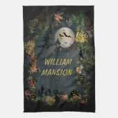 Halloween Witches Party Night Planner Uitnodiging Theedoek (Verticaal)