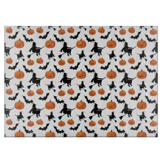 Halloween Witches, Pomkins and Bats Snijplank (Voorkant)