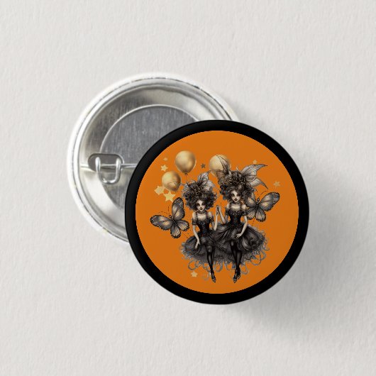 Halloween Witches Ronde Button 3,2 Cm (Voorkant /achterkant)
