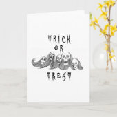 Halloween Witches Trick or treat Kaart (Gele Bloem)
