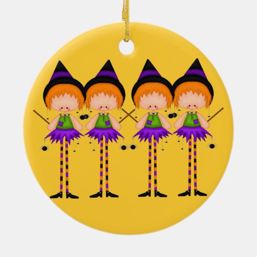 Halloween Witches-versiering Keramisch Ornament (Achterkant)