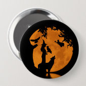 Halloween Witches, Wolf Raven en Owl Ronde Button 4,0 Cm (Voorkant /achterkant)