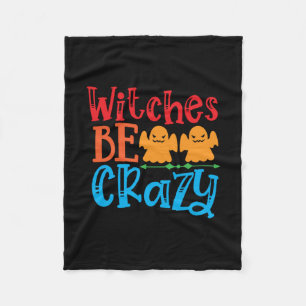 Halloween Witches zijn gekke verjaardag Fleece Deken