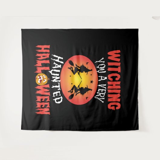 Halloween Witching House ACHTERGROND Wandkleed (Voorkant (horizontaal))