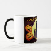  Halloween Witch's Black Cat & Pumpkins Magische Mok (Links)