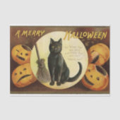  Halloween Witch's Black Cat & Pumpkins Tissuepapier (Voorkant)