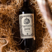 Halloween Witch's Brew Drink Funny Spooky Wine Wijn Etiket