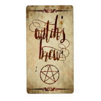 Halloween Witch's Brew Label