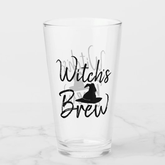 Halloween Witch's Brew Witch Pet Glas (Achterkant)