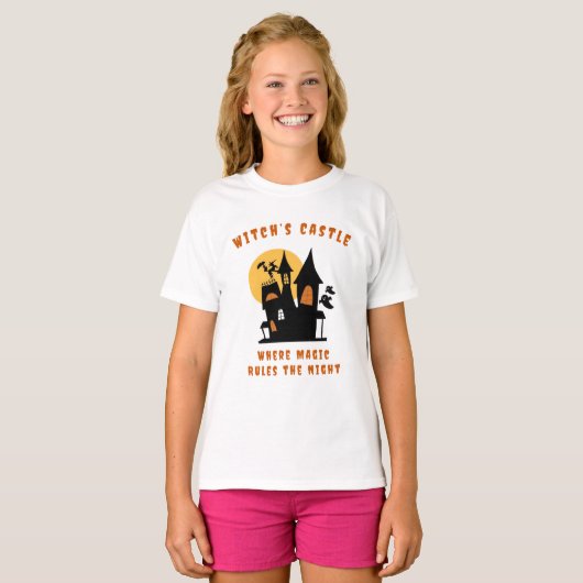 Halloween Witch's Castle - waar magie heerst T-shirt (Voorkant volledig)