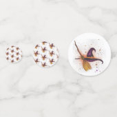 Halloween Witch's Pet en Bezem Confetti (Voorkanten)