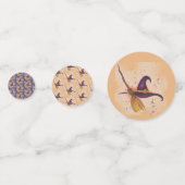 Halloween Witch's Pet en Bezem Confetti (Achterkanten)