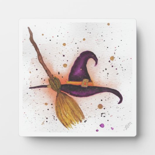 Halloween Witch's Pet en Bezem Fotoplaat (Voorkant)