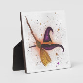 Halloween Witch's Pet en Bezem Fotoplaat (Voorkant)