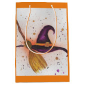 Halloween Witch's Pet en Bezem Medium Cadeauzakje (Voorkant)