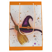 Halloween Witch's Pet en Bezem Medium Cadeauzakje (Achterkant)