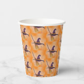 Halloween Witch's Pet en Bezem Papieren Bekers (Voorkant)