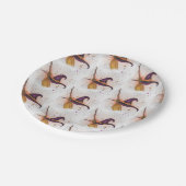 Halloween Witch's Pet en Bezem Papieren Bordje (Gekanteld)