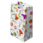 Halloween Witch's Pet Snoep & pompoenen Klein Cadeauzakje (Achterkant Gekanteld)