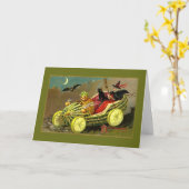 Halloween Witch's Watermeloen Auto Kaart (Gele Bloem)