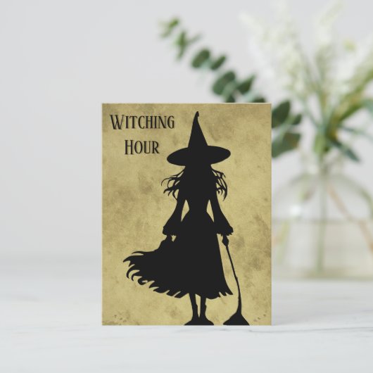 Halloween Witchy Briefkaart Mailing (Staand voorkant)