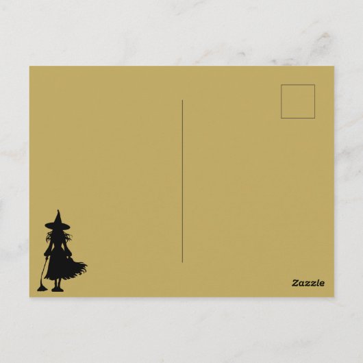 Halloween Witchy Briefkaart Mailing (Achterkant)