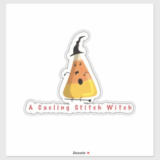 Halloween witchy Candy Corn Sticker (Vel)