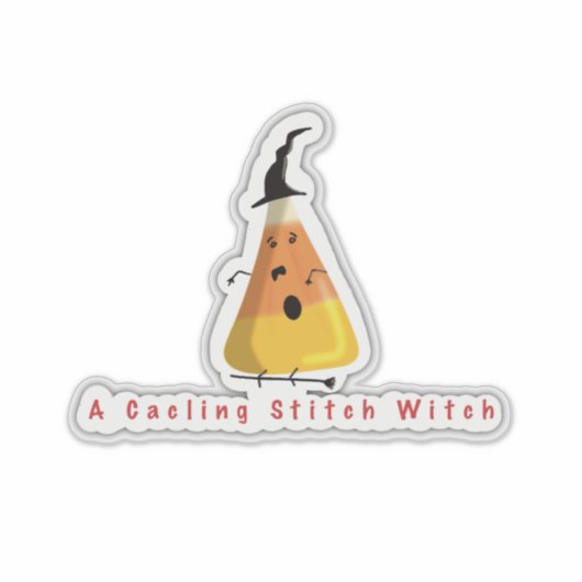 Halloween witchy Candy Corn Sticker (Voorkant)