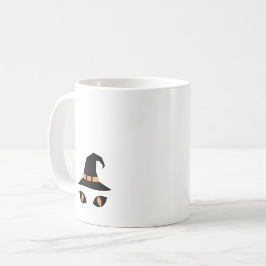 Halloween witchy cat koffiemok (Voorkant links)