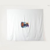 Halloween Witchy Cat op een pompoen Wandkleed (Voorkant (horizontaal))